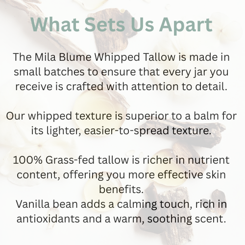 Whipped Grass-Fed Tallow Balm with Vanilla Bean
