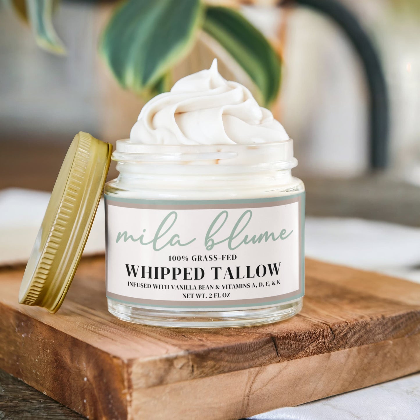 Whipped Grass-Fed Tallow Balm with Vanilla Bean