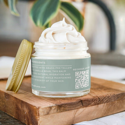 Whipped Grass-Fed Tallow Balm with Vanilla Bean