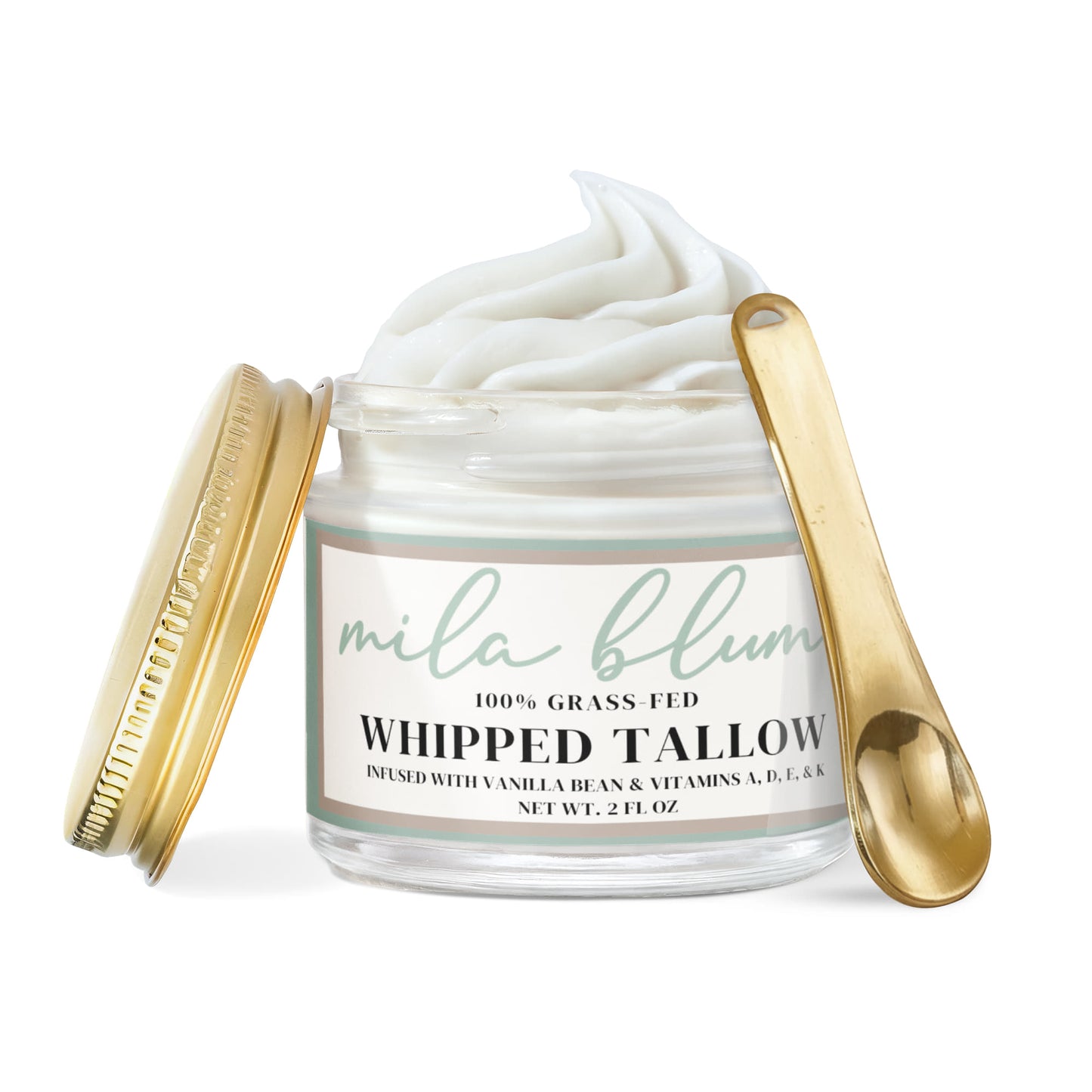 Whipped Grass-Fed Tallow Balm with Vanilla Bean